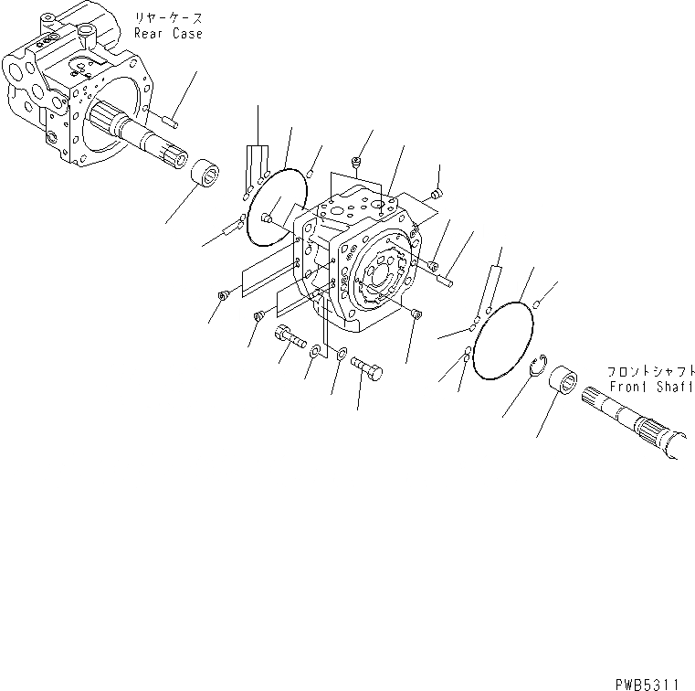 Схема запчастей Komatsu PC200-6S - ОСНОВН. НАСОС (/) (ДЛЯ CUSTOM) (№C-) ОСНОВН. КОМПОНЕНТЫ И РЕМКОМПЛЕКТЫ