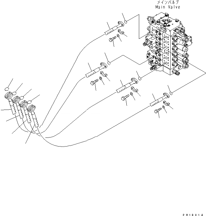 Схема запчастей Komatsu PC200-7 - РУКОЯТЬ И КОРПУС ЛИНИЯ (PC-7-W,PCLC-7-W) ГИДРАВЛИКА