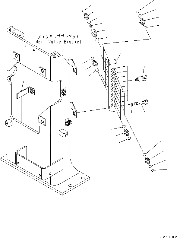 Схема запчастей Komatsu PC200-7 - PRESSURE ПЕРЕКЛЮЧАТЕЛЬ ГИДРАВЛИКА