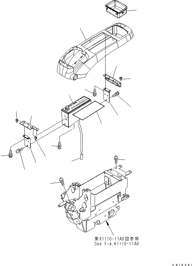 Схема запчастей Komatsu PC200-7 - ОСНОВН. КОНСТРУКЦИЯ (КОНСОЛЬ)(ВЕРХН.)(ЛЕВ.)(С РАДИО ДЛЯ АЗИИ И ОКЕАНИИ)(PC-7-W,PCLC-7-W) КАБИНА ОПЕРАТОРА И СИСТЕМА УПРАВЛЕНИЯ