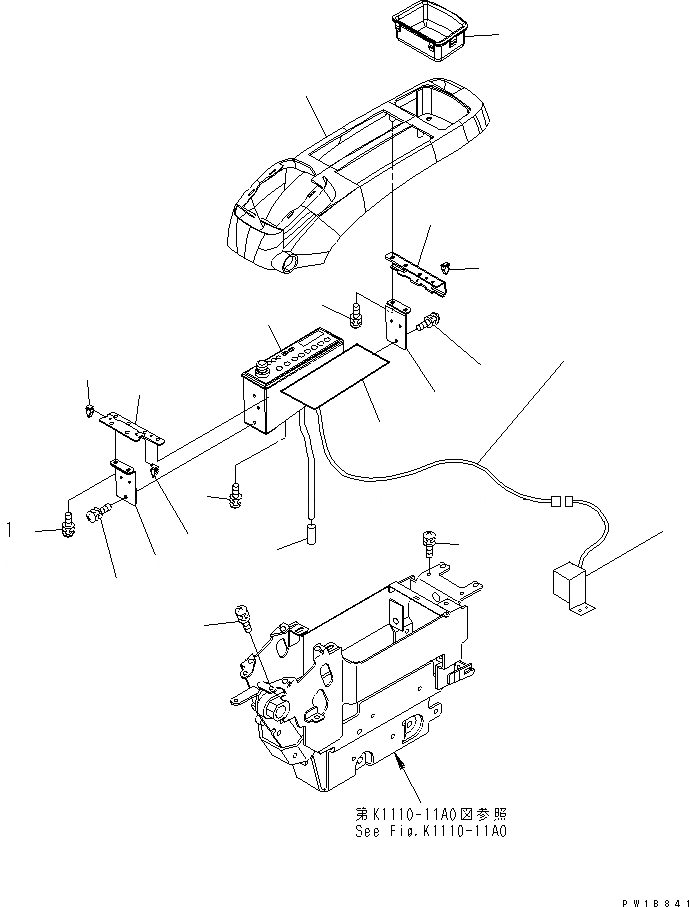 Схема запчастей Komatsu PC200-7 - ОСНОВН. КОНСТРУКЦИЯ (КОНСОЛЬ)(ВЕРХН.)(ЛЕВ.)(РАДИО CASSETE)(PC-7-W,PCLC-7-W) КАБИНА ОПЕРАТОРА И СИСТЕМА УПРАВЛЕНИЯ