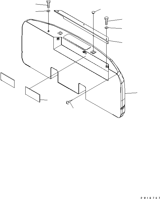 Схема запчастей Komatsu PC200-7 - ПРОТИВОВЕС ЧАСТИ КОРПУСА