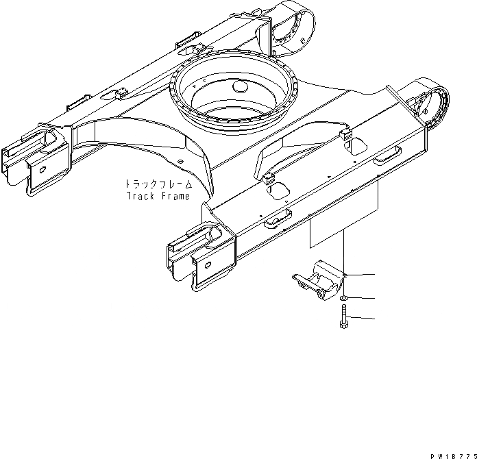 Схема запчастей Komatsu PC200-7 - ЗАЩИТА ОПОРНЫХ КАТКОВ (PCLC-7-US) НИЖН.CARRIAGE