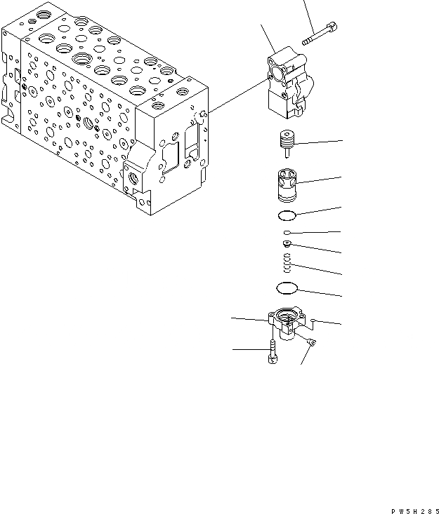 Схема запчастей Komatsu PC200-7 - ОСНОВН. КЛАПАН (/) ОСНОВН. КОМПОНЕНТЫ И РЕМКОМПЛЕКТЫ