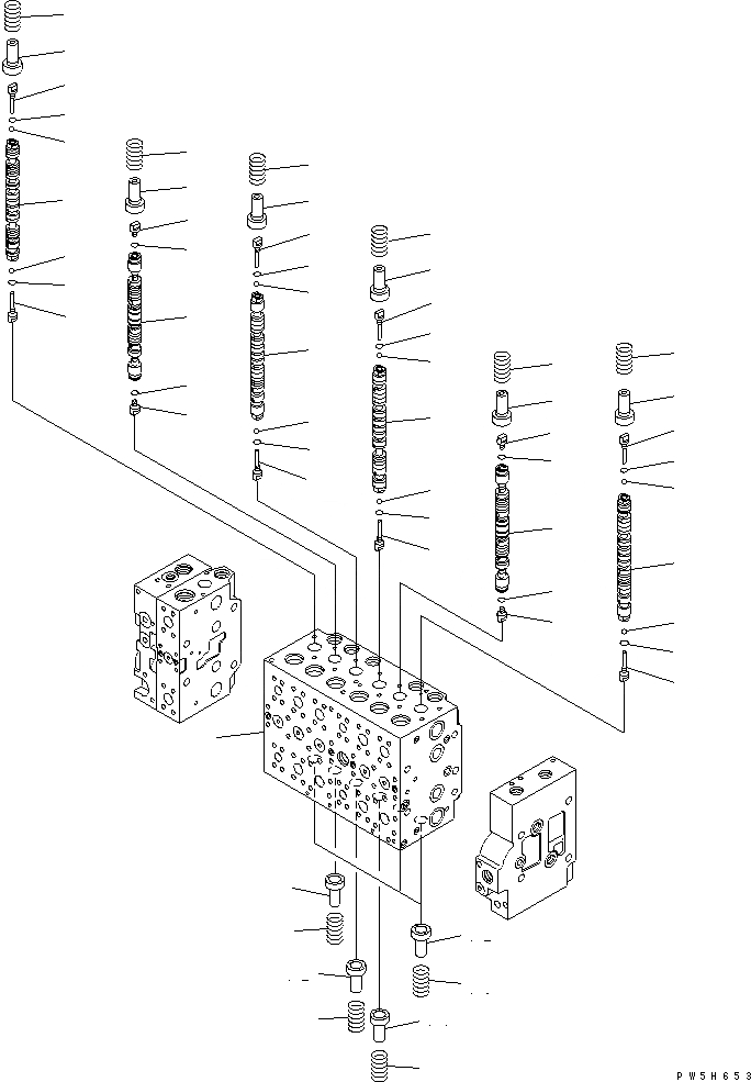 Схема запчастей Komatsu PC200-7 - ОСНОВН. КЛАПАН (-ACUTUATOR)(/9) ОСНОВН. КОМПОНЕНТЫ И РЕМКОМПЛЕКТЫ