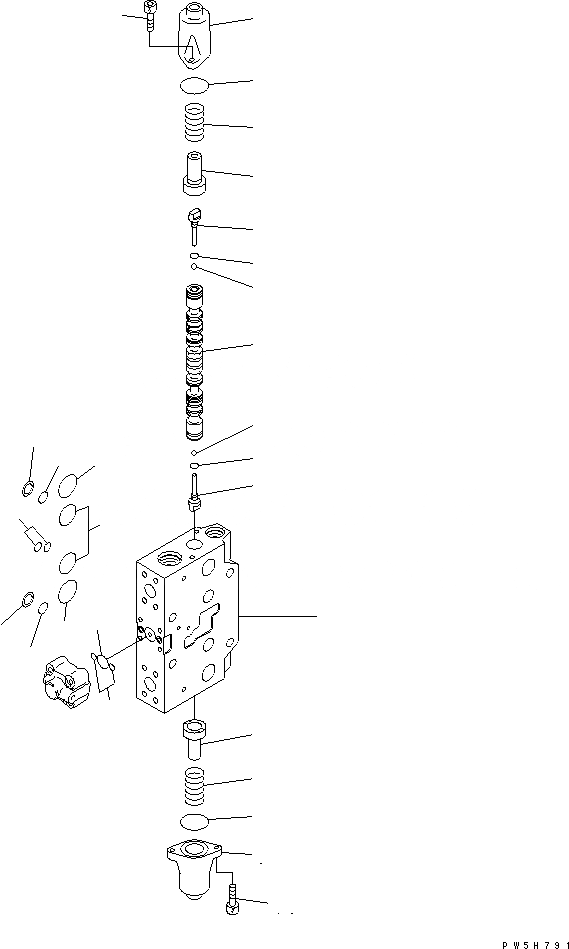 Схема запчастей Komatsu PC200-7 - СЕРВИСНЫЙ КЛАПАН (/)(PC-7-W,PCLC-7-W) ОСНОВН. КОМПОНЕНТЫ И РЕМКОМПЛЕКТЫ