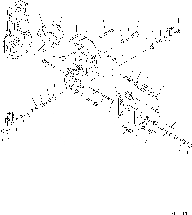 Схема запчастей Komatsu S6D102E-1C-Z - ТОПЛ. НАСОС (РЕГУЛЯТОР) (/) (ДЛЯ ГИДРАВЛ УПРАВЛ-Е   СИСТЕМА) (ВНУТР. ЧАСТИ)(№7-) ДВИГАТЕЛЬ