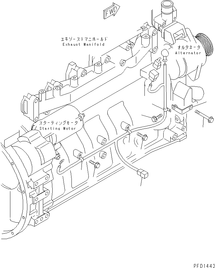 Схема запчастей Komatsu S6D102E-1C-Z - ПРОВОДКА (C АНТИКОР. ЭЛЕМЕНТОМ)(№8-) ДВИГАТЕЛЬ