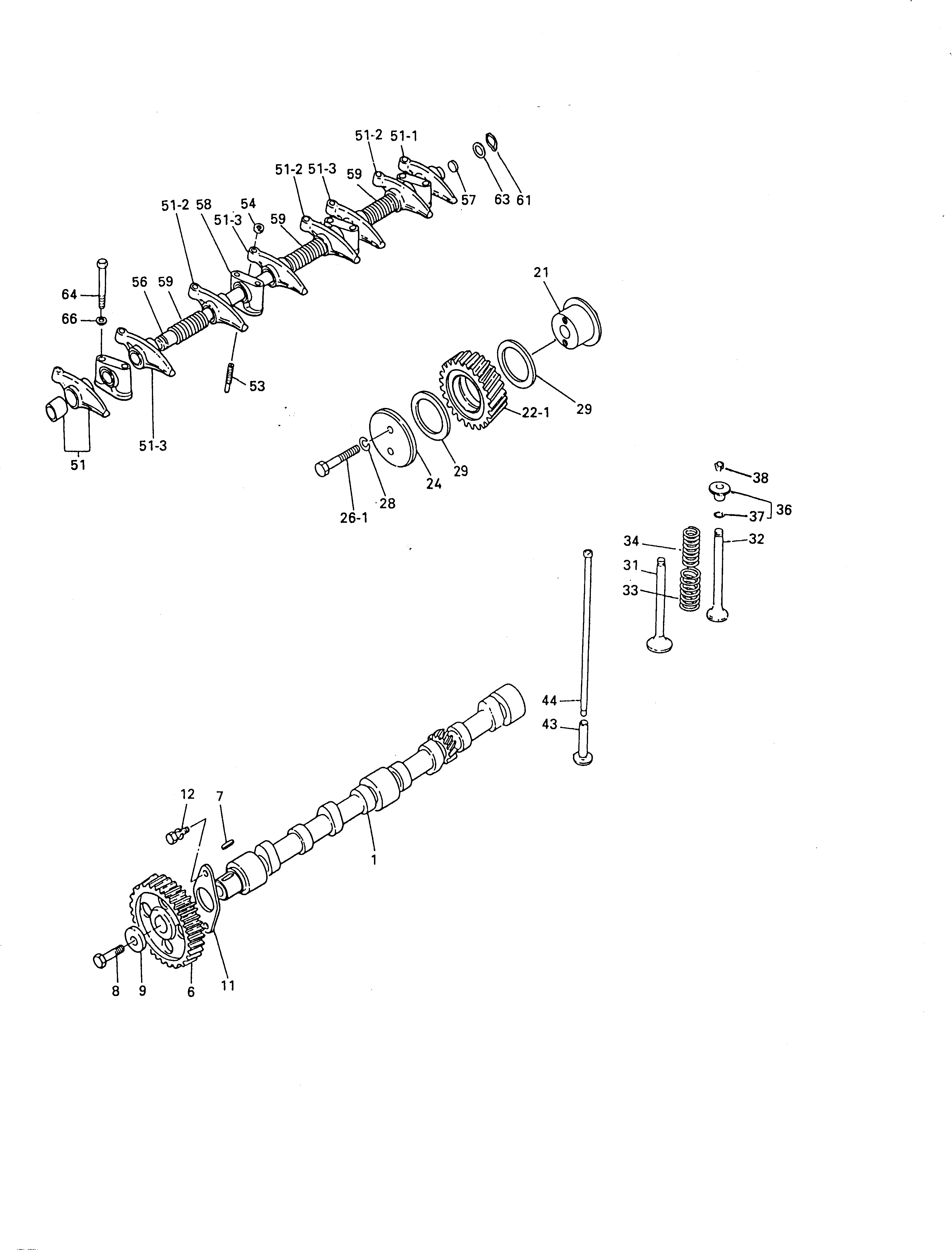 Схема запчастей Komatsu C240-1-F - КЛАПАН MECHANISM ДВИГАТЕЛЬ