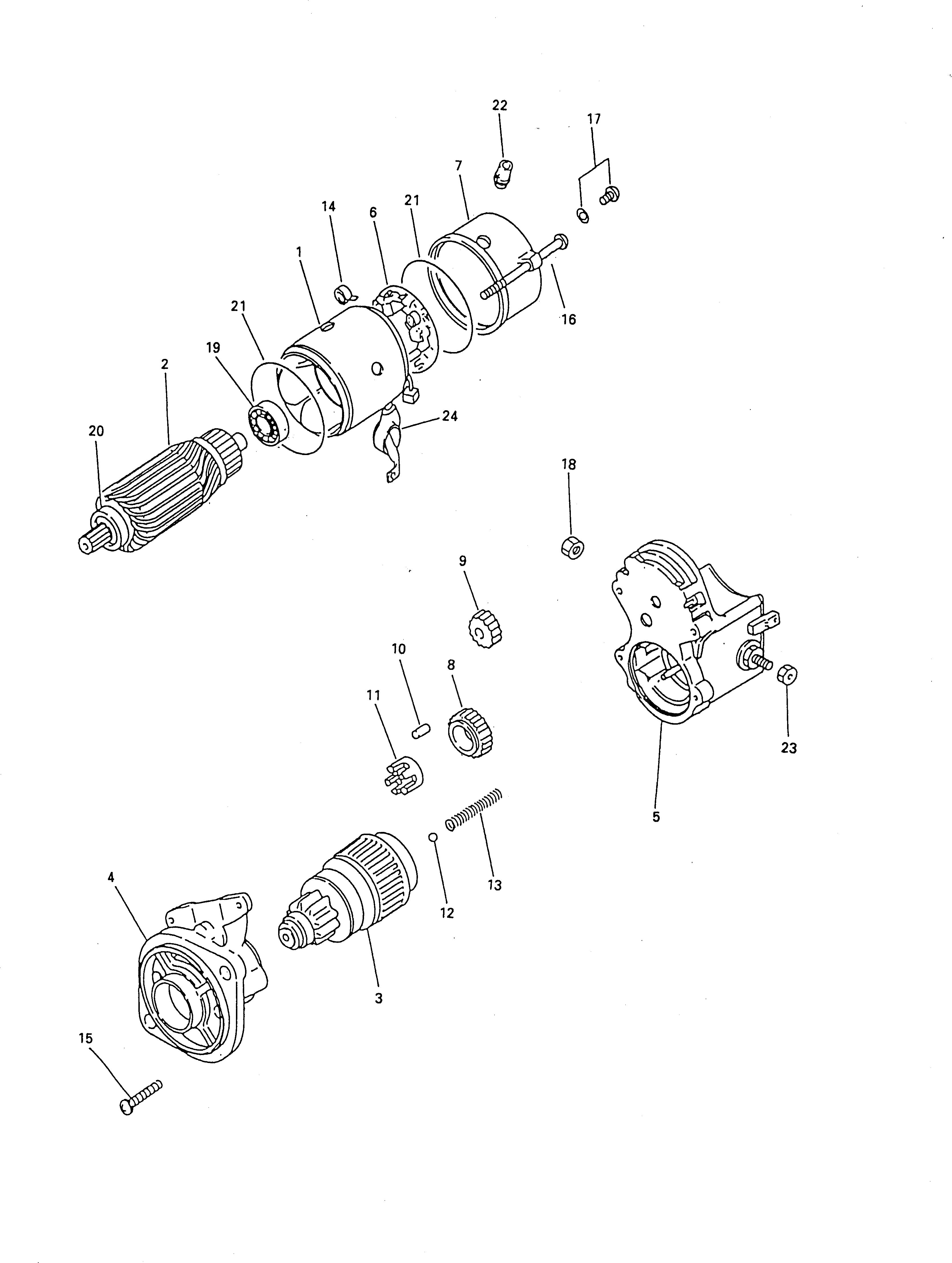 Схема запчастей Komatsu C240-1-F - STARTER (DENSO) ДВИГАТЕЛЬ