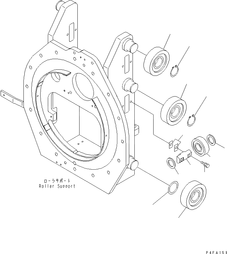 Схема запчастей Komatsu CBR459-1 - КРЕПЛЕНИЕ ОСНОВ. (РОЛИК) КРЕПЛЕНИЕ ОСНОВ.(ВРАЩАЮЩ. ТИП)(ДЛЯ FV МАЧТА)