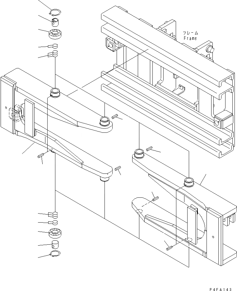 Схема запчастей Komatsu CBW459-1 - КРЕПЛЕНИЕ ОСНОВ. (GUIDE) КРЕПЛЕНИЕ ОСНОВ.(INDEPENDENT STROKE ТИП)(ДЛЯ FV МАЧТА)