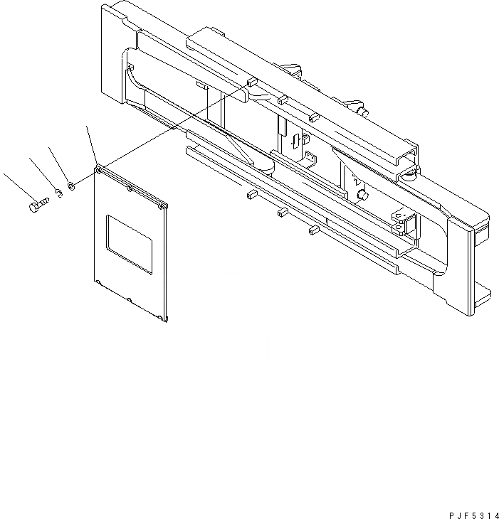 Схема запчастей Komatsu CDW157-2 - КРЕПЛЕНИЕ ОСНОВ. (ПРОТЕКТОР) (ДЛЯ CDW) ДЛЯ ДВОЙН. МАЧТА (INDEPENDENT STROKE ТИП КРЕПЛЕНИЕ ОСНОВ.)