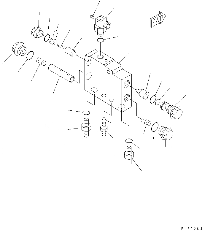 Схема запчастей Komatsu CMS252 - SHIFT КЛАПАН BALE И MULTI КРЕПЛЕНИЕ (ДЛЯ ДВОЙН. МАЧТА)