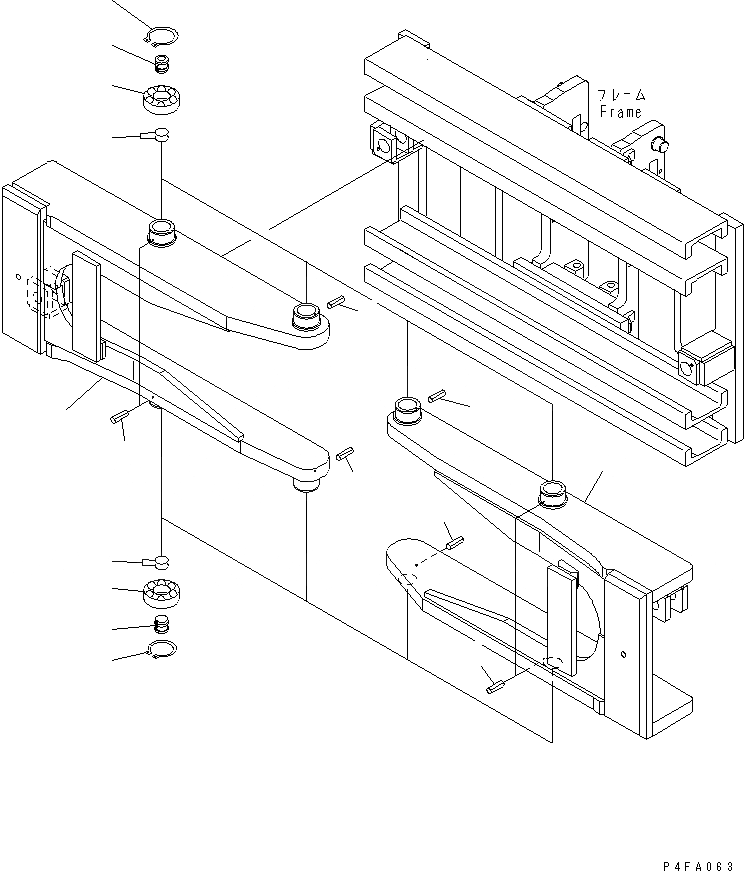 Схема запчастей Komatsu CMW359-1 - КРЕПЛЕНИЕ ОСНОВ. (GUIDE) КРЕПЛЕНИЕ ОСНОВ.(INDEPENDENT STROKE ТИП)(ДЛЯ TFV МАЧТА)