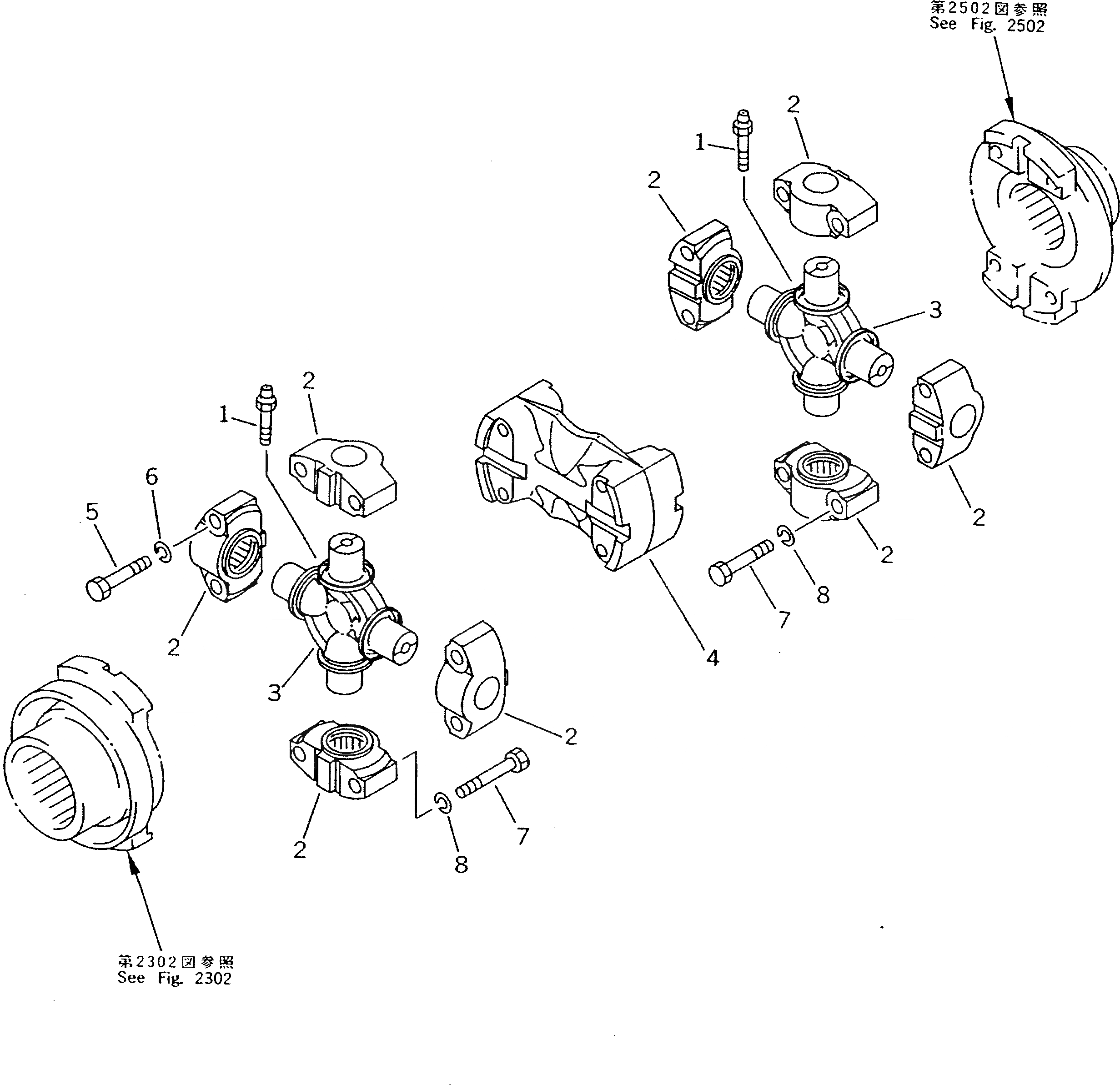 Схема запчастей Komatsu D135A-2 - КРЕСТОВИНА ГТР CONVERTOR¤ТРАНСМИССИЯ¤ РУЛЕВ. УПРАВЛЕНИЕ И КОНЕЧНАЯ ПЕРЕДАЧА