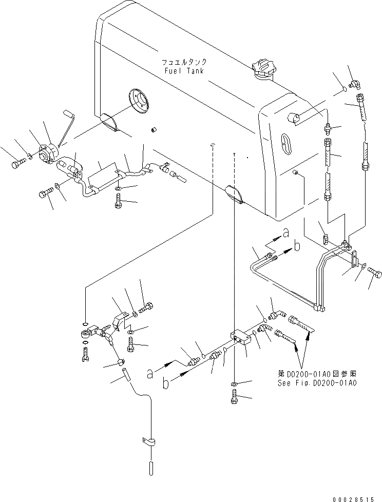 Схема запчастей Komatsu D155A-2A - ТОПЛИВН. БАК. (/) ТОПЛИВН. БАК. AND КОМПОНЕНТЫ