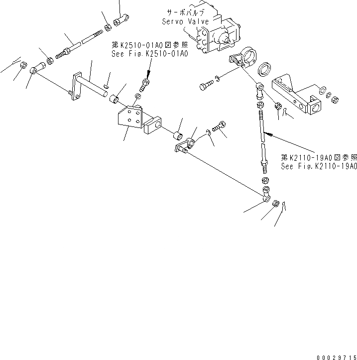 Схема запчастей Komatsu D155A-2A - НАКЛОН. ОТВАЛ МЕХ-М УПРАВЛ-Я (БЛОКИР. НАКЛОНА) КАБИНА ОПЕРАТОРА И СИСТЕМА УПРАВЛЕНИЯ