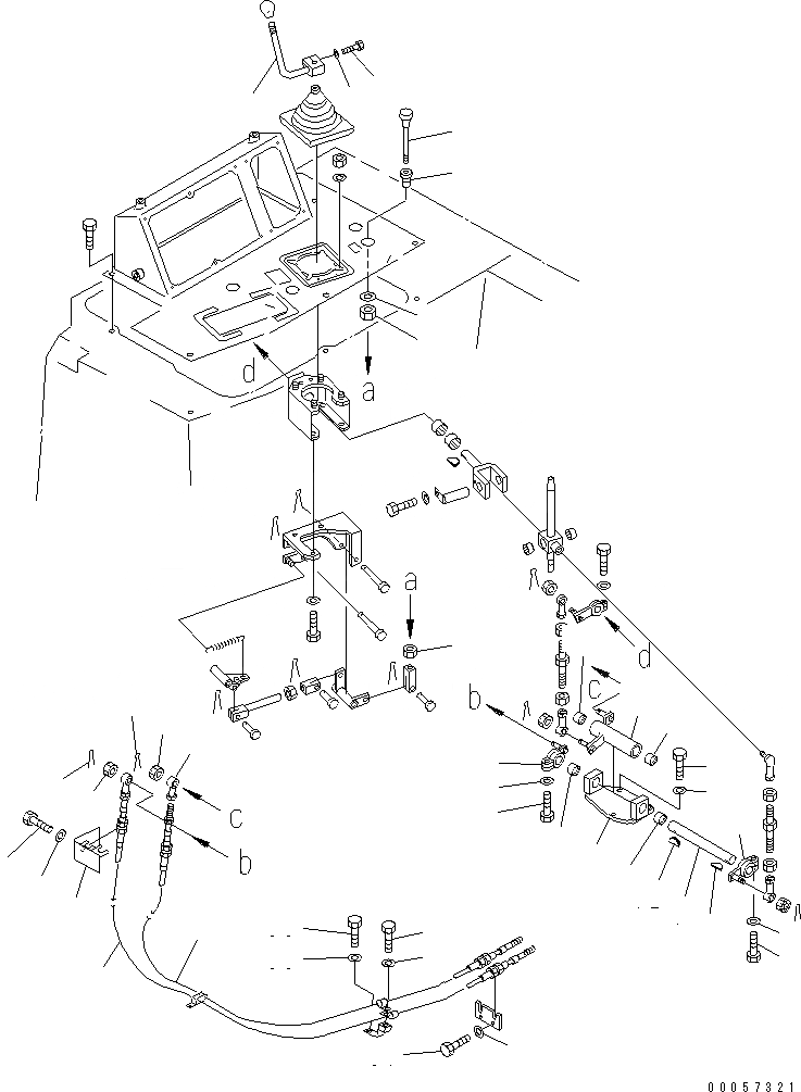 Схема запчастей Komatsu D155A-2A - РЫЧАГ ТЯГОВОЙ ЛЕБЕДКИ КАБИНА ОПЕРАТОРА И СИСТЕМА УПРАВЛЕНИЯ