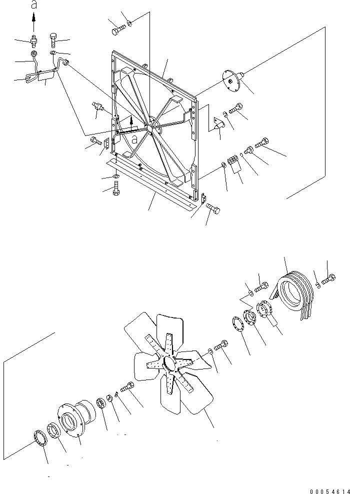 Схема запчастей Komatsu D155A-2A - РЕШЕТКА ВЕНТИЛЯТОРА РАДИАТОРА (SWEEPER СПЕЦ-Я.)(№7-) ЧАСТИ КОРПУСА