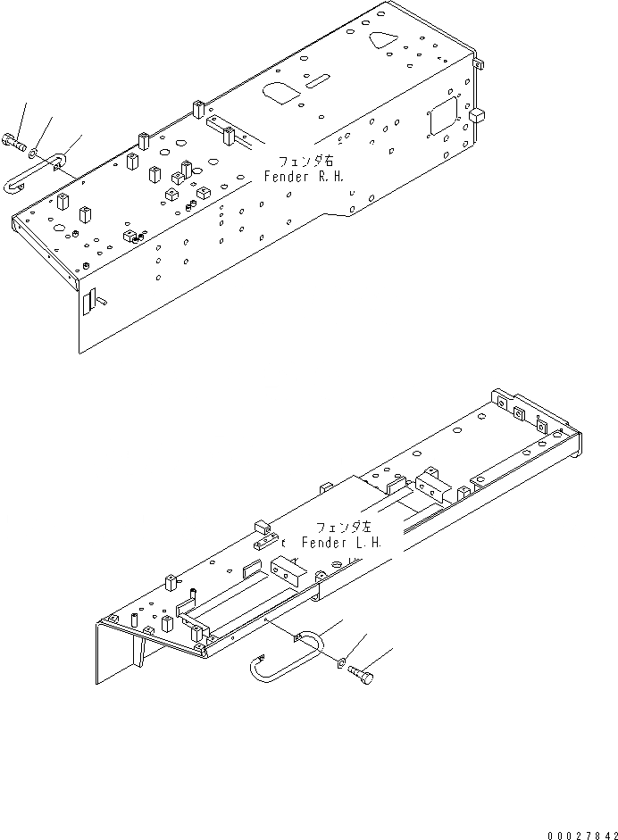 Схема запчастей Komatsu D155A-2A - HANDRAIL ЧАСТИ КОРПУСА