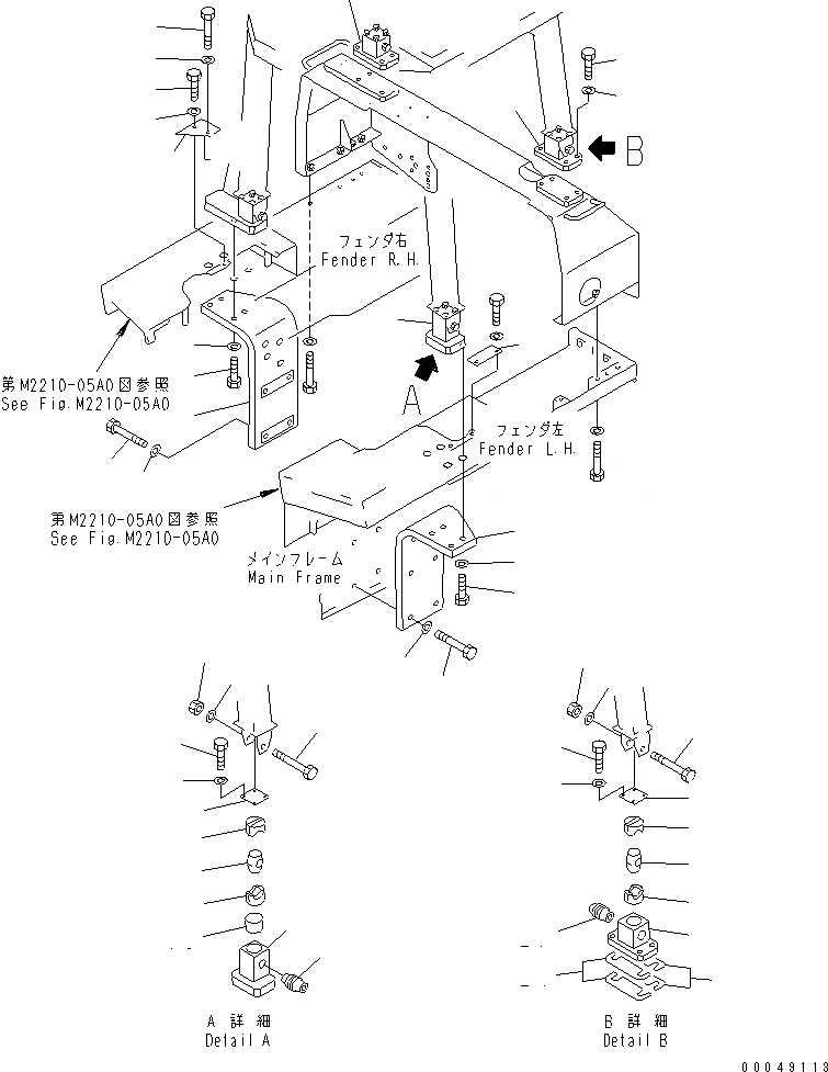 Схема запчастей Komatsu D155A-2A - ROLL OVER ЗАЩИТАIVE STRUCTURE КОРПУС ЧАСТИ КОРПУСА