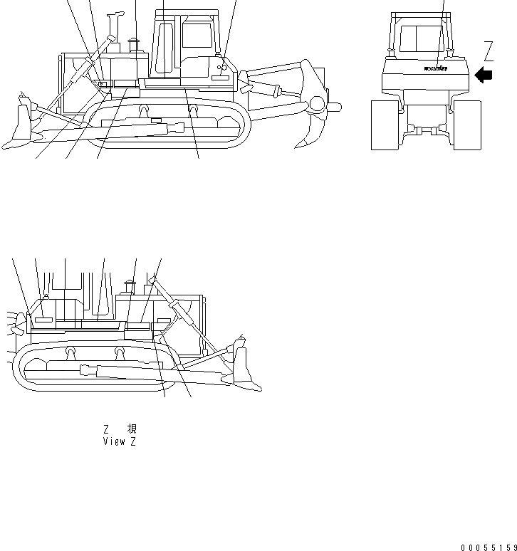 Схема запчастей Komatsu D155A-2A - МАРКИРОВКА (MARK ГРУППА) (MONGOLIA) МАРКИРОВКА