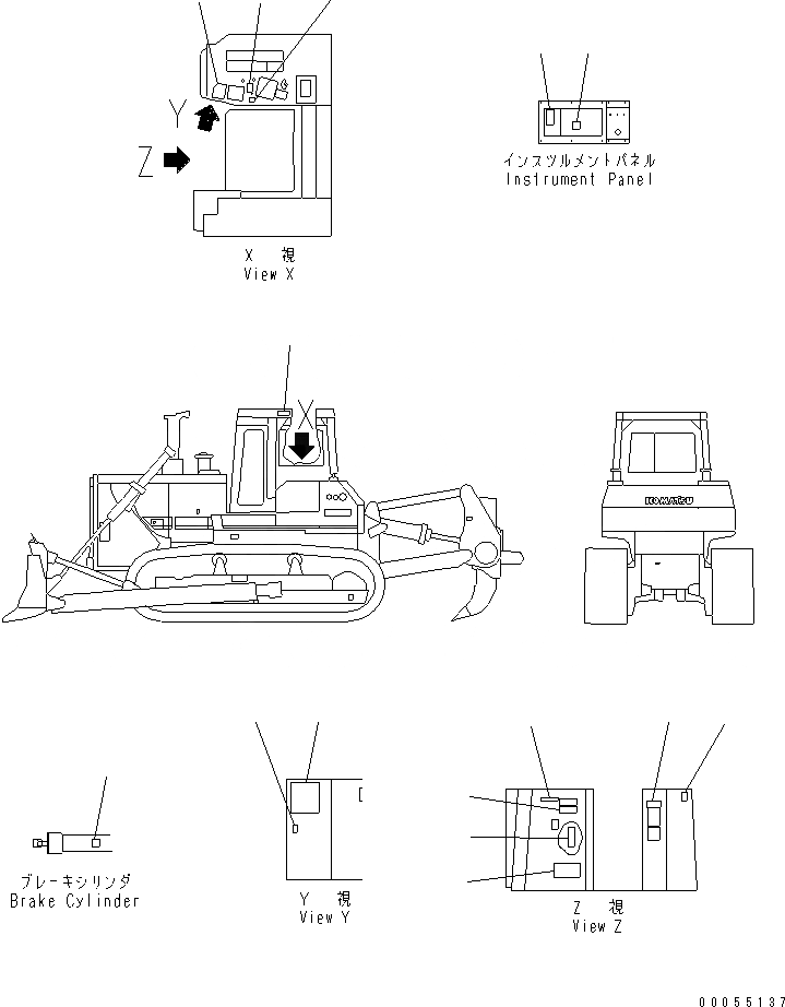 Схема запчастей Komatsu D155A-2A - МАРКИРОВКА (ПЛАСТИНА ГРУППА) (АНГЛ.) МАРКИРОВКА