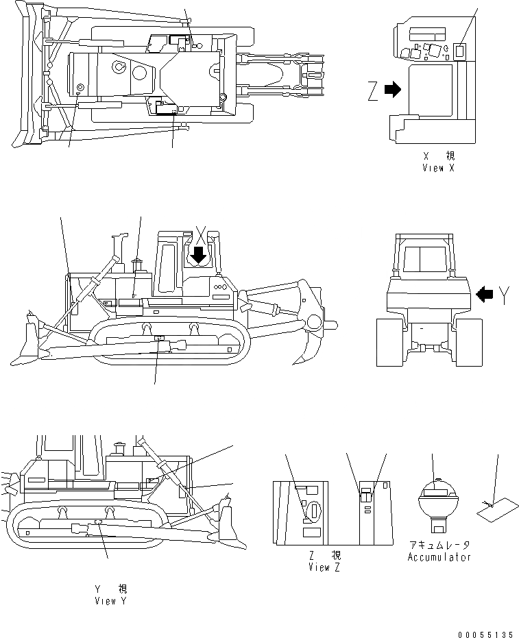 Схема запчастей Komatsu D155A-2A - МАРКИРОВКА (ПРЕДУПРЕЖДАЮЩ. МАРКИРОВКА ГРУППА) (MONGOLIA) МАРКИРОВКА