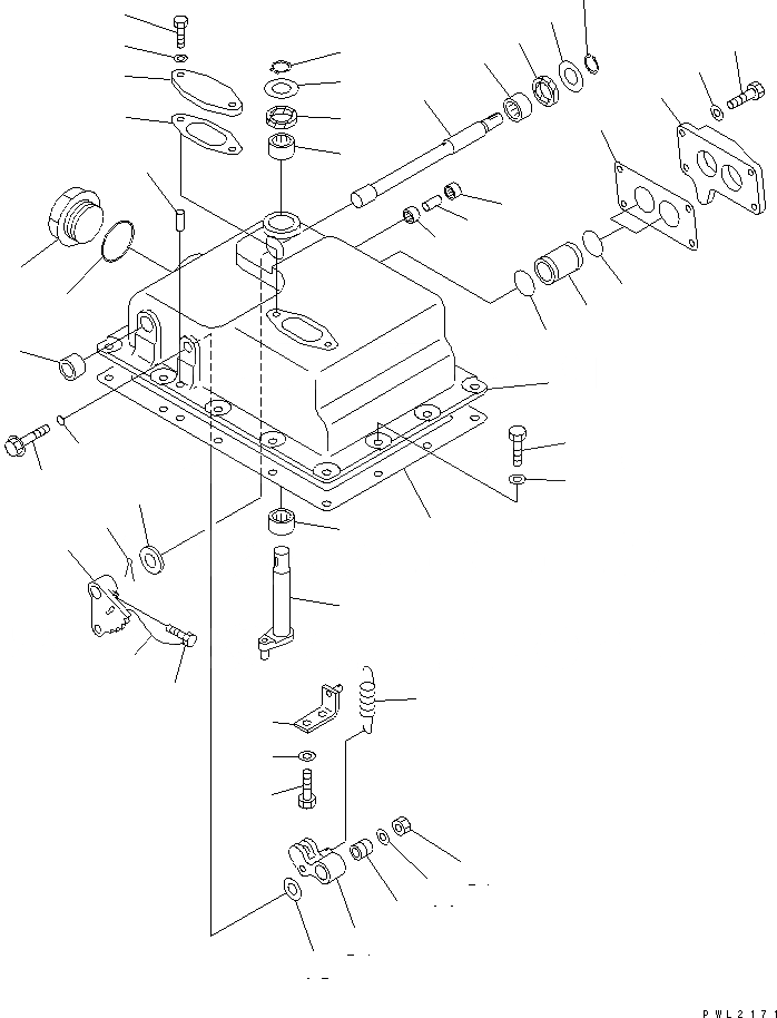 Схема запчастей Komatsu D155A-2A - КЛАПАН ТРАНСМИССИИ КРЫШКАAND РЫЧАГ СИЛОВАЯ ПЕРЕДАЧА И КОНЕЧНАЯ ПЕРЕДАЧА