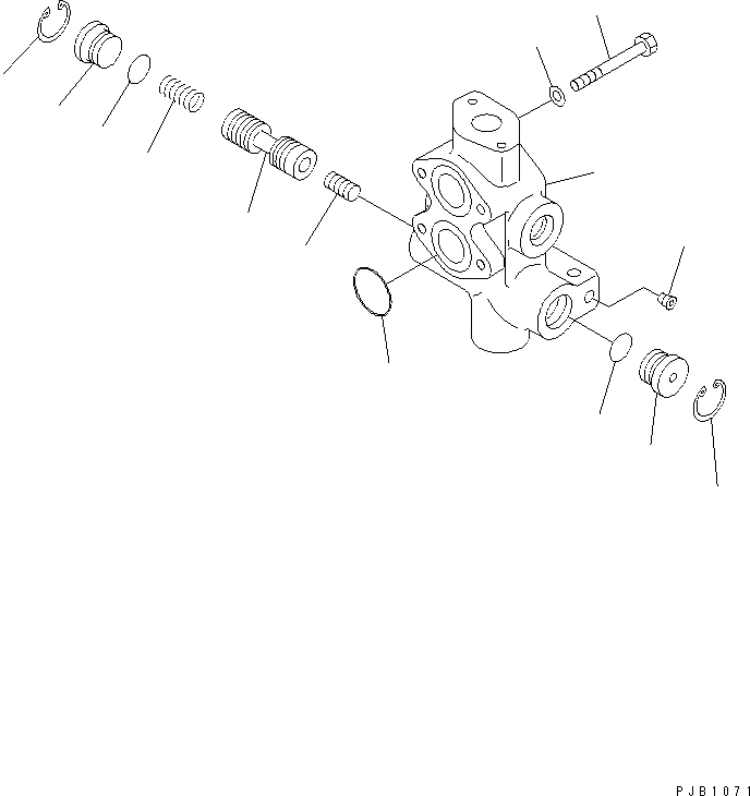 Схема запчастей Komatsu D155A-2 - ОСНОВН. РАЗГРУЗ. КЛАПАН СИСТЕМА УПРАВЛЕНИЯ