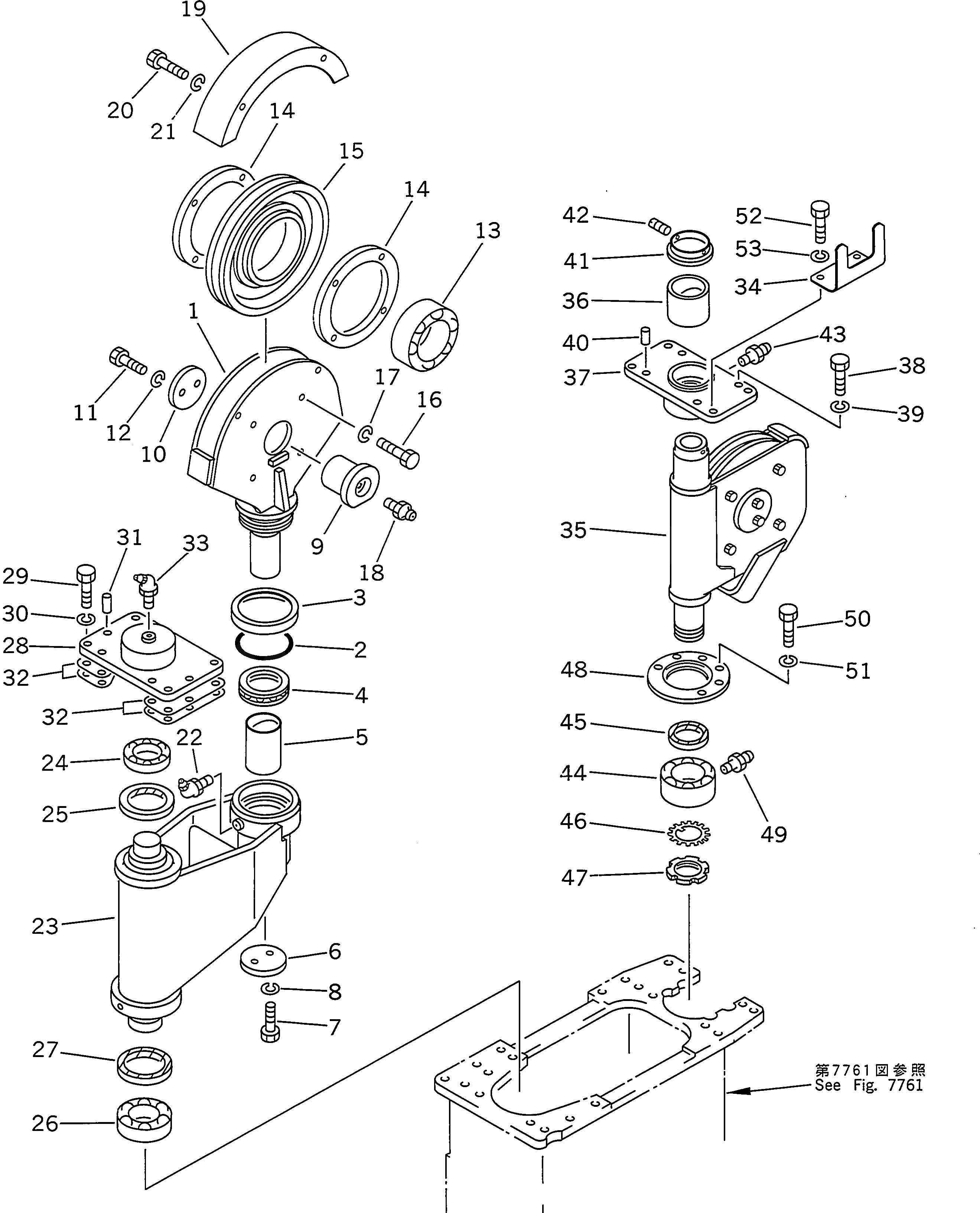 Схема запчастей Komatsu D155A-2 - SHEAVE (ДЛЯ ЗАДН. P.C.U.) РАБОЧЕЕ ОБОРУДОВАНИЕ