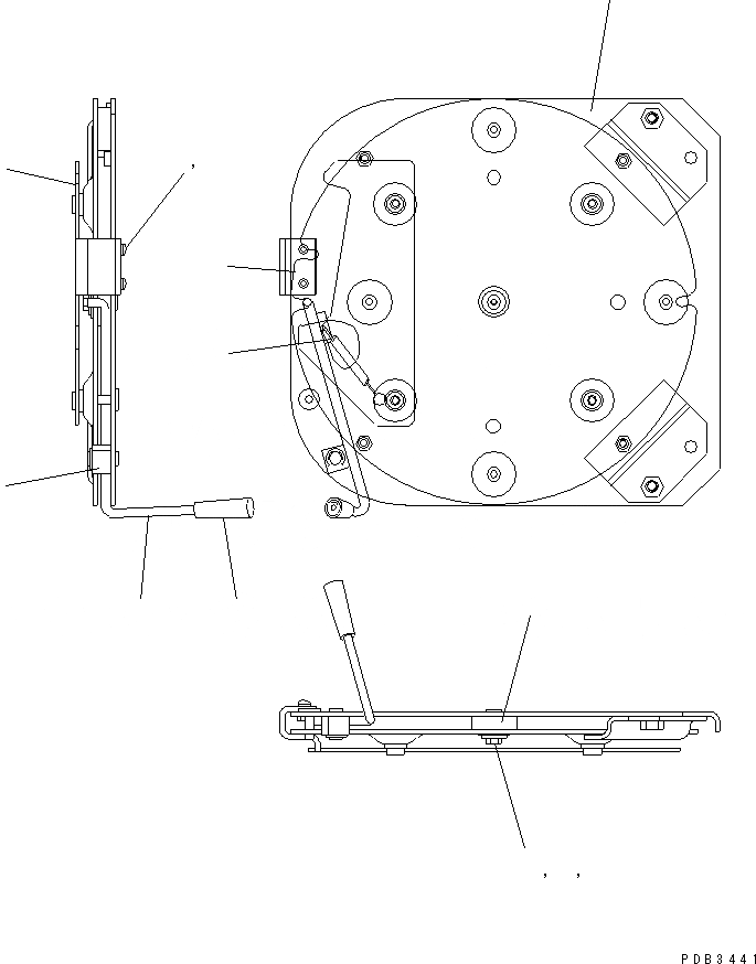 Схема запчастей Komatsu D155A-3 - TURN TABLE(№-) КАБИНА ОПЕРАТОРА И СИСТЕМА УПРАВЛЕНИЯ