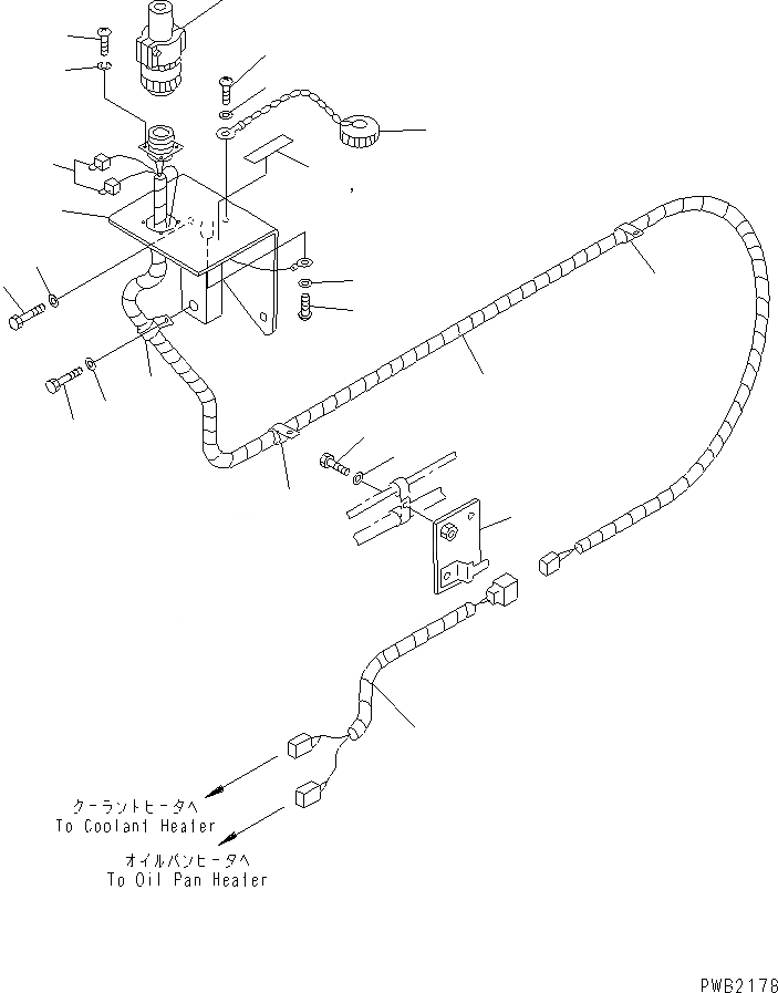 Схема запчастей Komatsu D155A-3 - ПОДОГРЕВ.ING (-ЯC) РАЗНОЕ