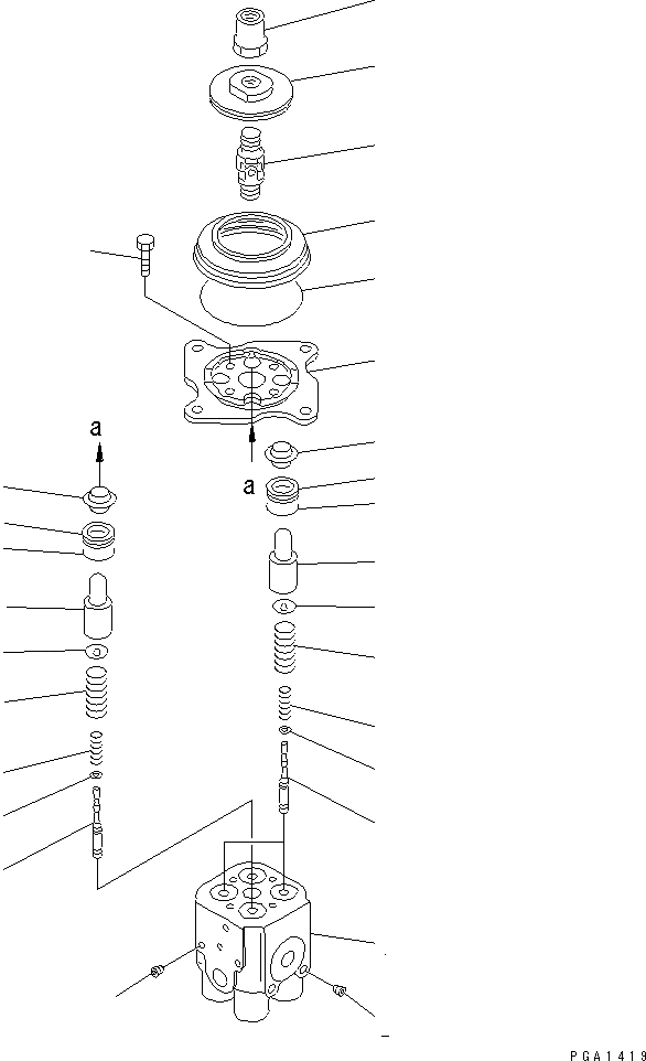 Схема запчастей Komatsu D155A-3 - P.P.C. КЛАПАН (ДЛЯ ОТВАЛ УПРАВЛ-Е)(№-7) ОСНОВН. КОМПОНЕНТЫ И РЕМКОМПЛЕКТЫ