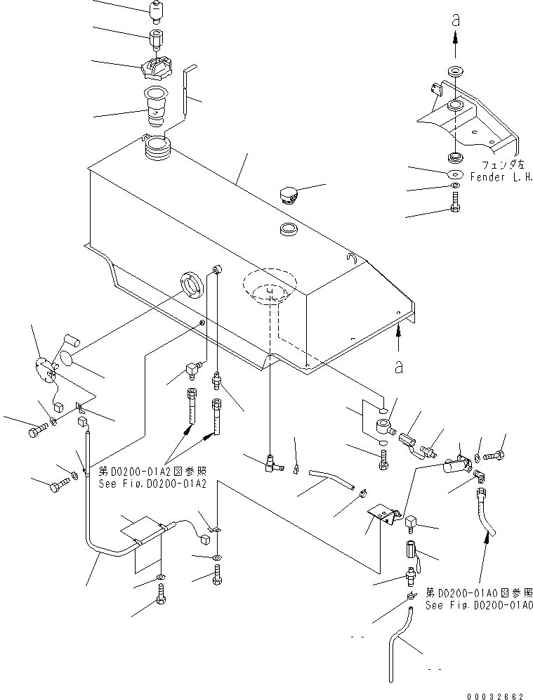 Схема запчастей Komatsu D155A-5 - ТОПЛИВН. БАК. (МОРОЗОУСТОЙЧИВ. СПЕЦ-Я)(№7-) ТОПЛИВН. БАК. AND КОМПОНЕНТЫ