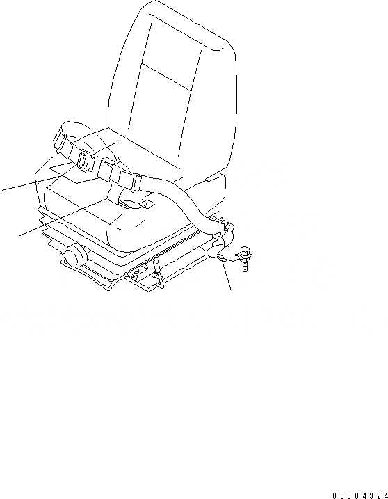 Схема запчастей Komatsu D155A-5 - РЕМЕНЬ БЕЗОПАСНОСТИ (ДЛЯ ПОДВЕСКА СИДЕНЬЕ) (78MM) КАБИНА ОПЕРАТОРА И СИСТЕМА УПРАВЛЕНИЯ