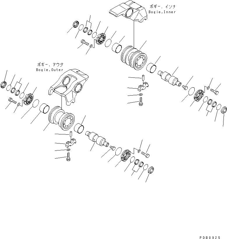 Схема запчастей Komatsu D155A-5 - ГУСЕНИЧНАЯ РАМА (ОПОРНЫЙ КАТОК) (ЛЕВ.) (МОРОЗОУСТОЙЧИВ. СПЕЦ-Я)(№7-8) ХОДОВАЯ
