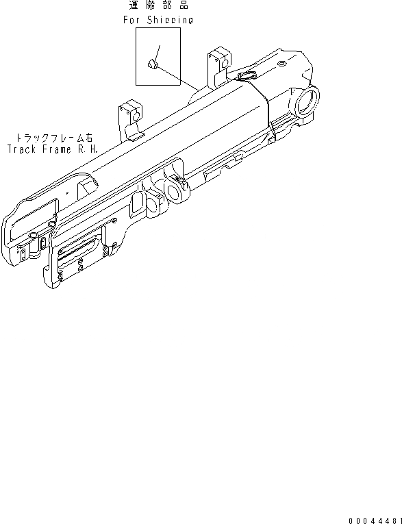 Схема запчастей Komatsu D155A-5 - ГУСЕНИЧНАЯ РАМА (ЗАГЛУШКА) (ПРАВ.)(№9-) ХОДОВАЯ