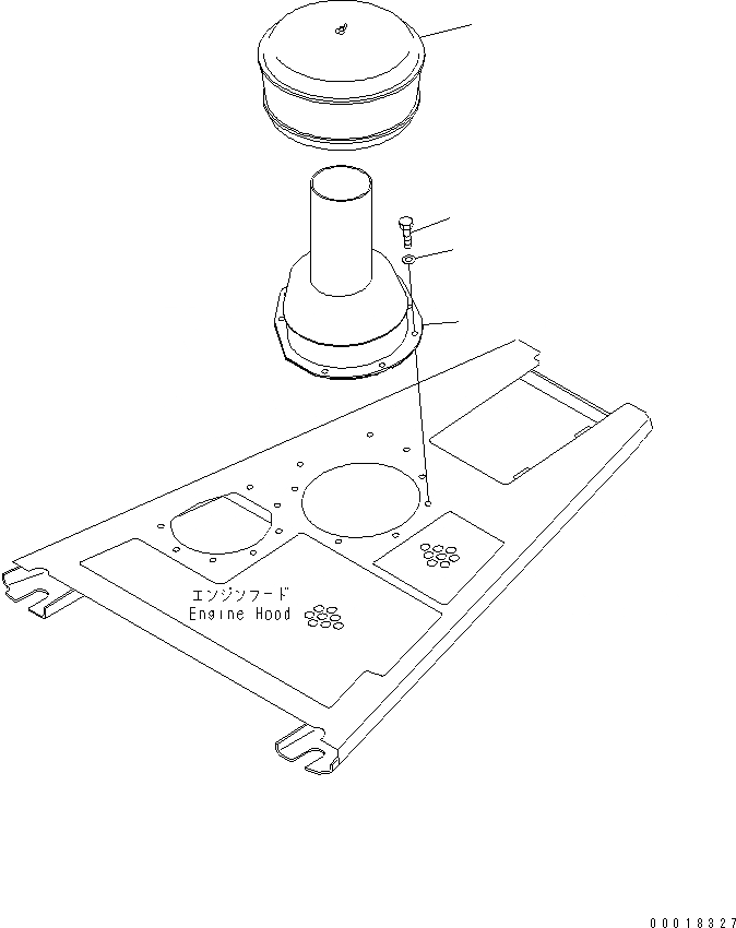 Схема запчастей Komatsu D155A-5 - ПРЕФИЛЬТР COVER(№9-) ЧАСТИ КОРПУСА