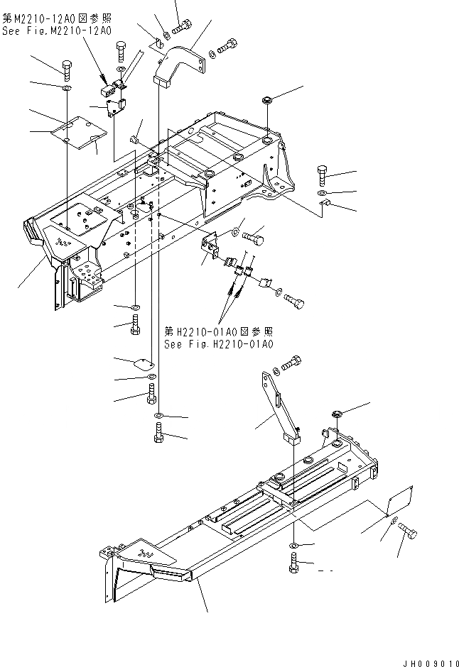 Схема запчастей Komatsu D155A-5 - КРЫЛО (ДЛЯ ETHIOPIA)(№9-) ЧАСТИ КОРПУСА