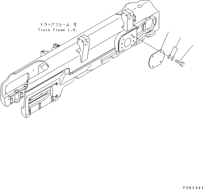 Схема запчастей Komatsu D155A-5 - РАМА (БЕЗ TRUNNION) (ДЛЯ ТРАНСПОРТИРОВКИ) РАБОЧЕЕ ОБОРУДОВАНИЕ