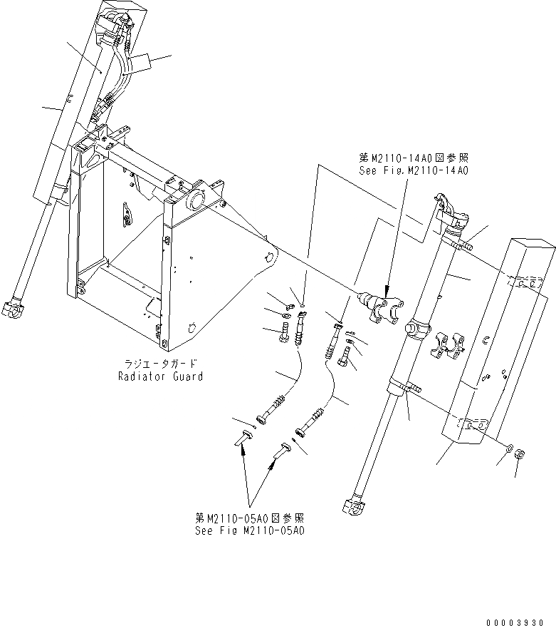 Схема запчастей Komatsu D155A-5 - ЦИЛИНДР ПОДЪЕМА ОТВАЛА ТРУБЫ (С SWEEPER)(№-) РАБОЧЕЕ ОБОРУДОВАНИЕ