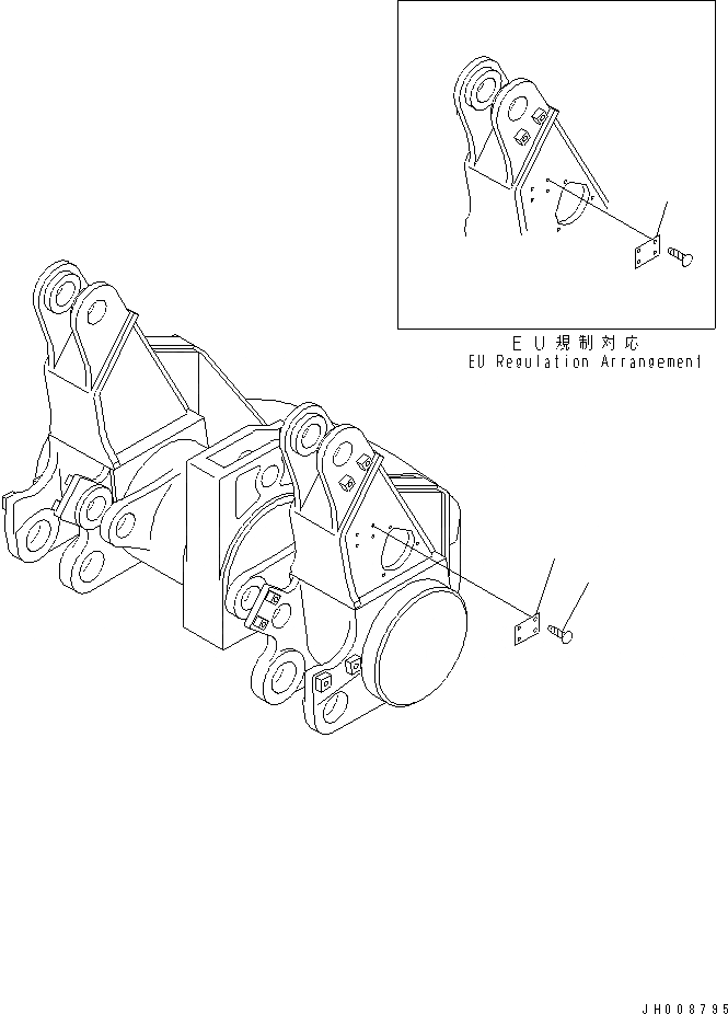 Схема запчастей Komatsu D155A-5 - ПЛАСТИНА (РЫХЛИТЕЛЬ)(№-) РАБОЧЕЕ ОБОРУДОВАНИЕ