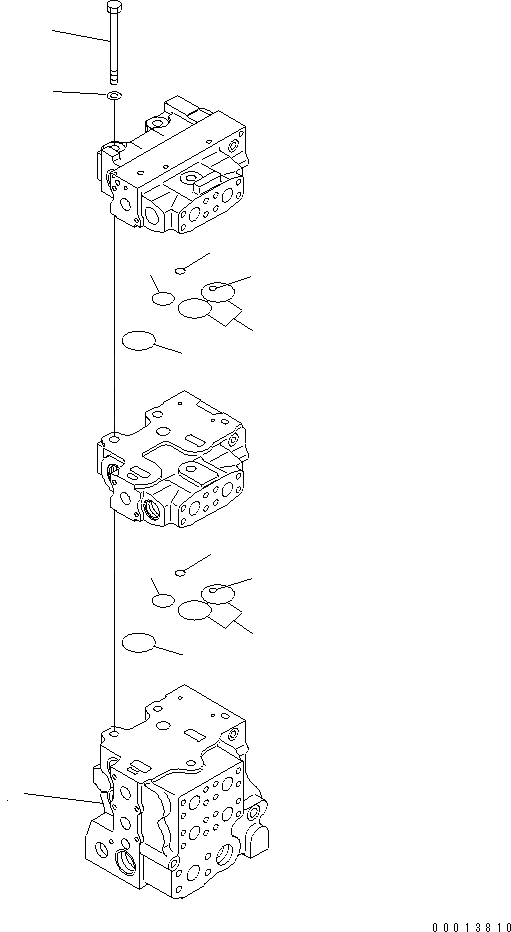 Схема запчастей Komatsu D155A-5 - УПРАВЛЯЮЩ. КЛАПАН (4-Х СЕКЦИОНН.) (/9) ОСНОВН. КОМПОНЕНТЫ И РЕМКОМПЛЕКТЫ