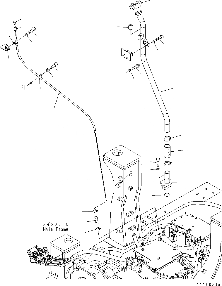 Схема запчастей Komatsu D155A-6 - УРОВЕНЬ GAUGE ТРУБЫ (С БЛОКИР.)(№8-) ОСНОВН. РАМА И КОМПОНЕНТЫ