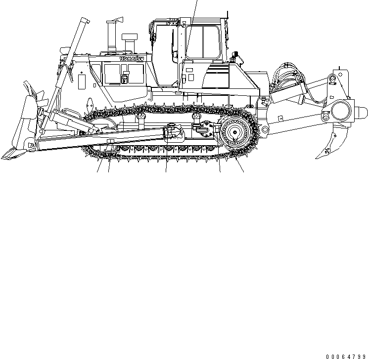 Схема запчастей Komatsu D155A-6 - МАРКИРОВКА (ОБСЛУЖ-Е)(№8-) МАРКИРОВКА