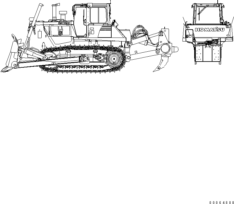 Схема запчастей Komatsu D155A-6 - МАРКИРОВКА (REFLECTOR)(№8-) МАРКИРОВКА