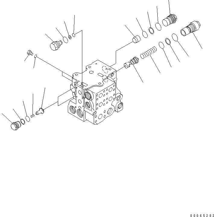 Схема запчастей Komatsu D155A-6 - УПРАВЛЯЮЩ. КЛАПАН (4-Х СЕКЦИОНН.) (/9)(№8-) ОСНОВН. КОМПОНЕНТЫ И РЕМКОМПЛЕКТЫ