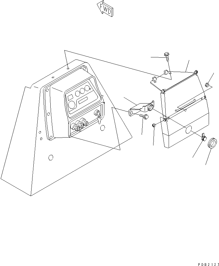 Схема запчастей Komatsu D155AX-3 - ЗАМОК КРЫШКИ КАБИНА ОПЕРАТОРА И СИСТЕМА УПРАВЛЕНИЯ